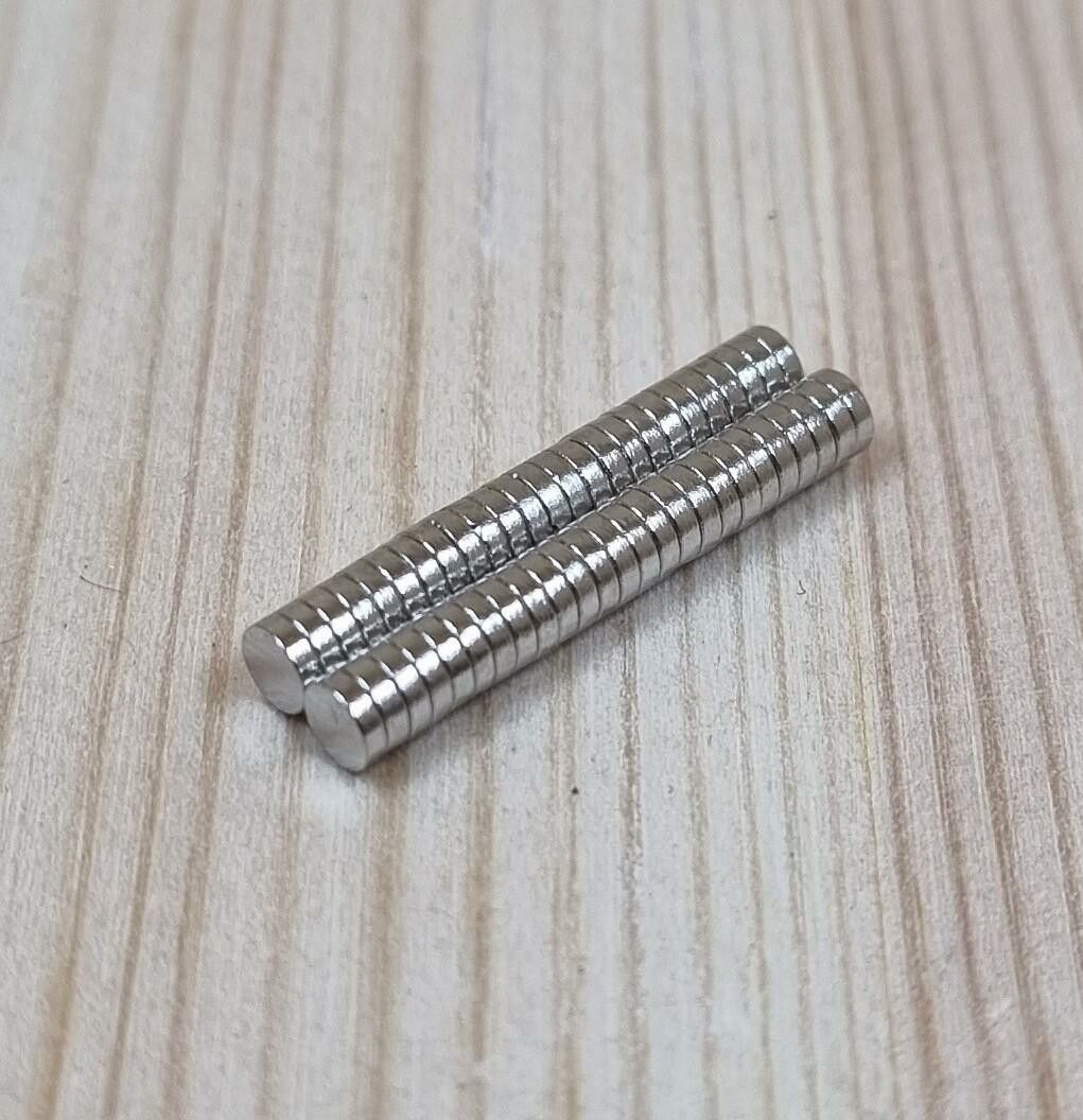 50 st Neodymium magneter (5x2 mm) runda magneter