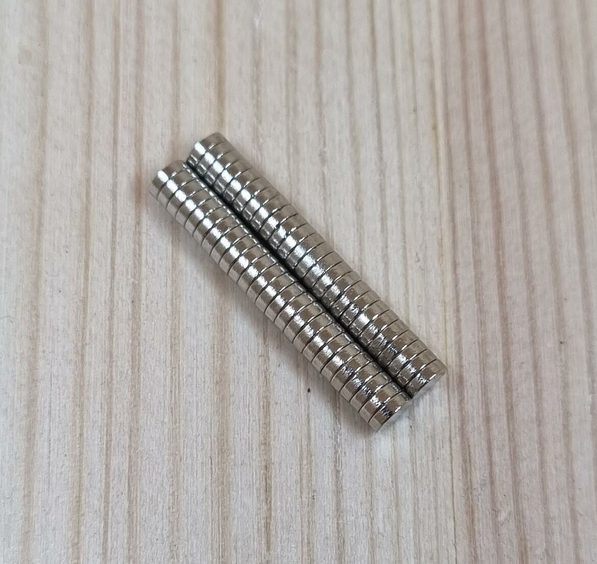 50 st Neodymium magneter (5x2 mm) runda magneter