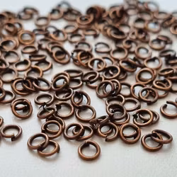 100 st jumprings / bindringar (4 mm, kopparfärgade)