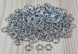 100 st jumprings / bindringar (4 mm, silverfärgade)
