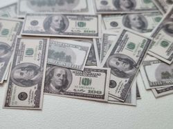 20 st miniatyrer - Sedlar Leksakspengar, Låtsaspengar - 100 dollar