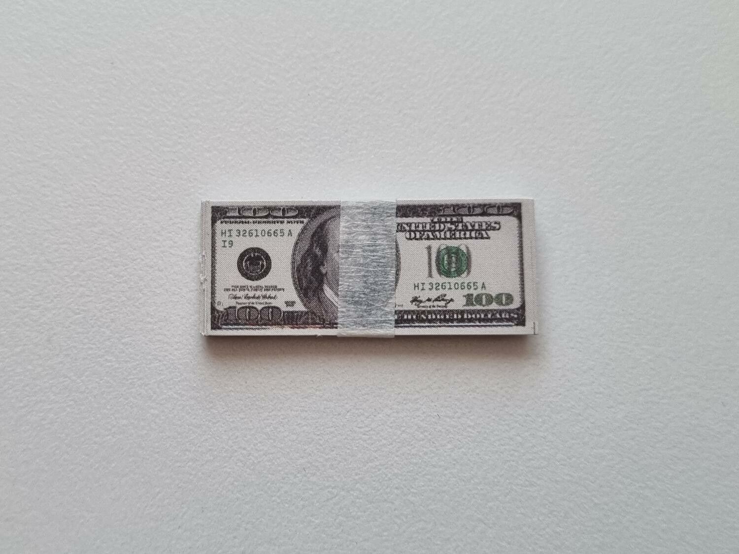 20 st miniatyrer - Sedlar Leksakspengar, Låtsaspengar - 100 dollar