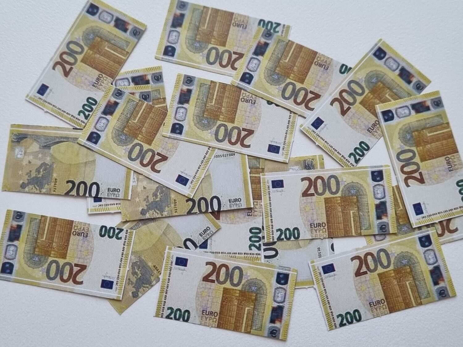 20 st miniatyrer - Sedlar Leksakspengar, Låtsaspengar - 200 euro