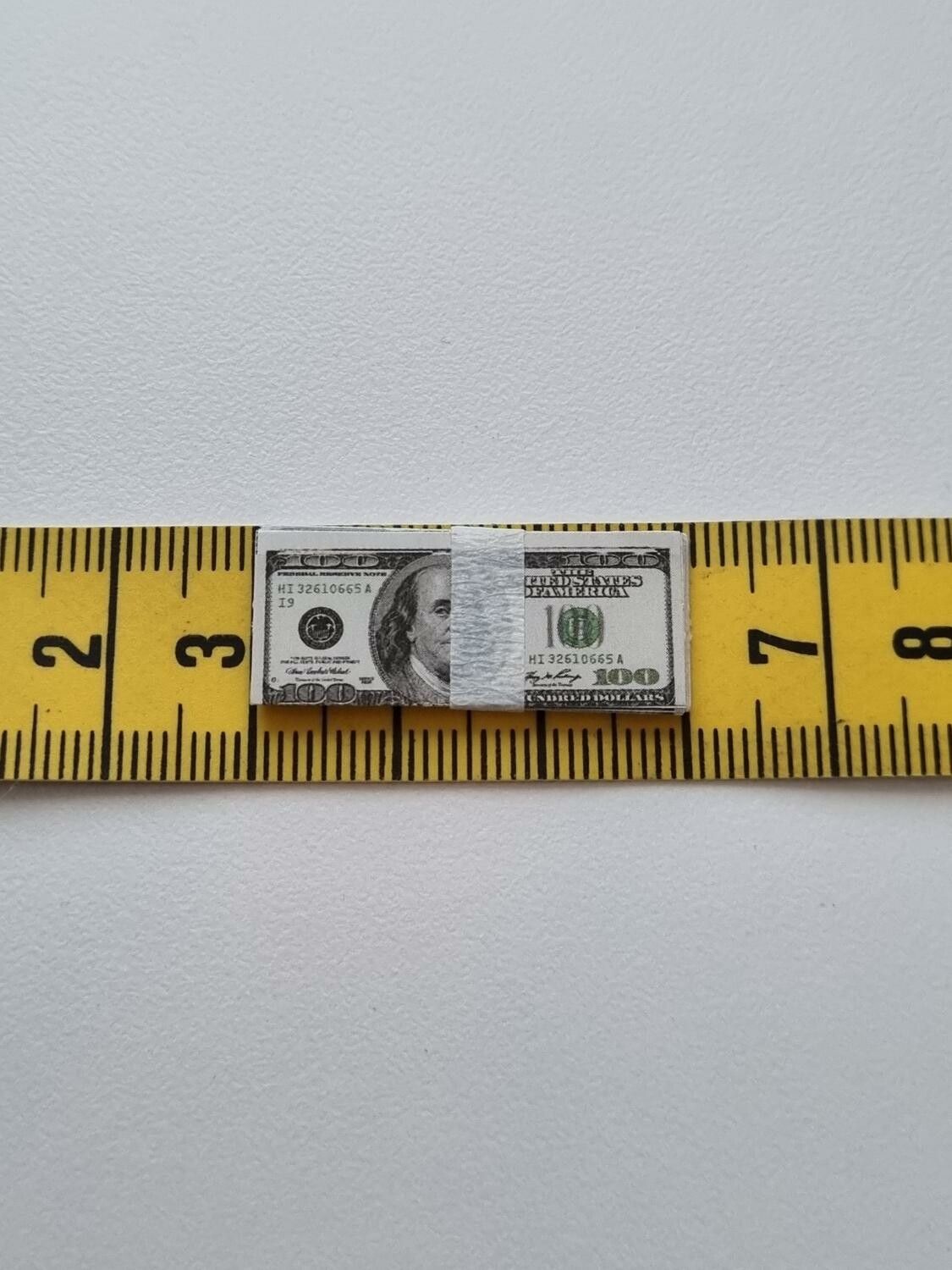 20 st miniatyrer - Sedlar Leksakspengar, Låtsaspengar - 100 dollar