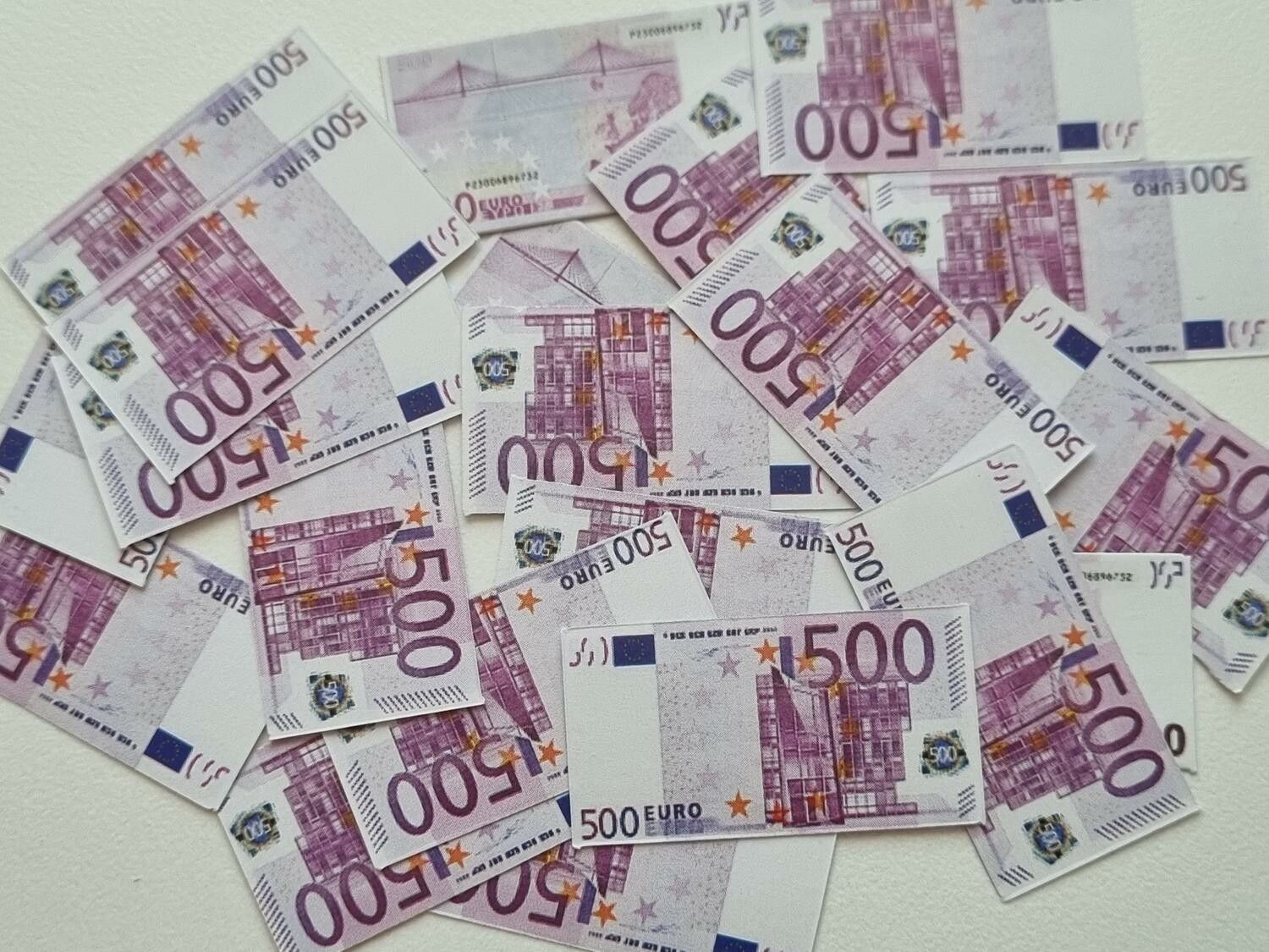 20 st miniatyrer - Sedlar Leksakspengar, Låtsaspengar - 500 euro