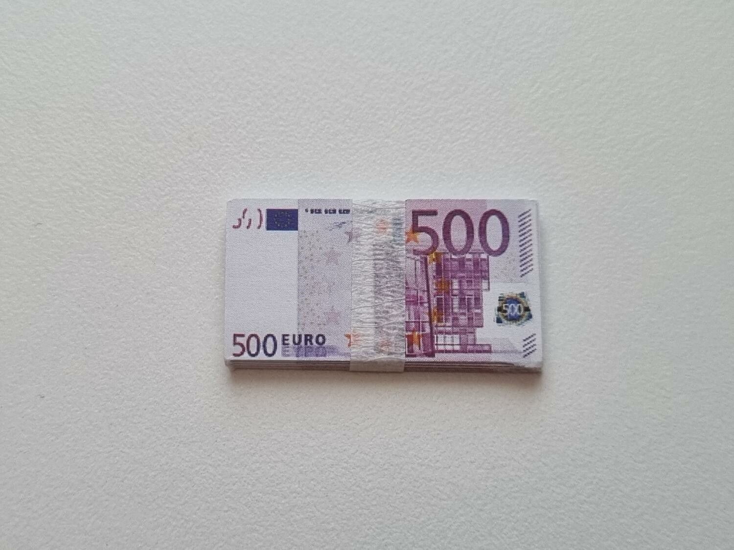 20 st miniatyrer - Sedlar Leksakspengar, Låtsaspengar - 500 euro