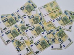 20 st miniatyrer - Sedlar Leksakspengar, Låtsaspengar - 100 euro