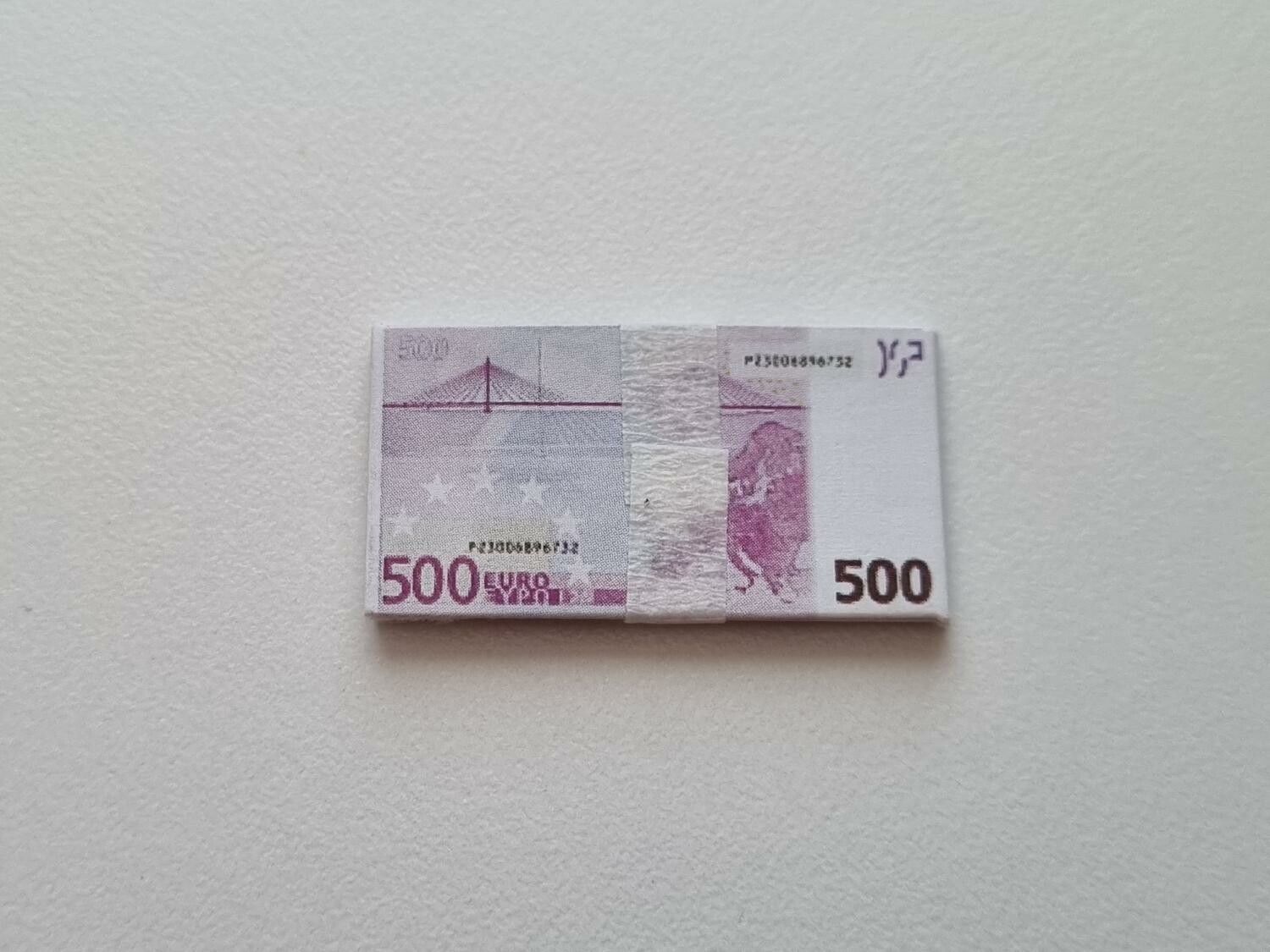 20 st miniatyrer - Sedlar Leksakspengar, Låtsaspengar - 500 euro