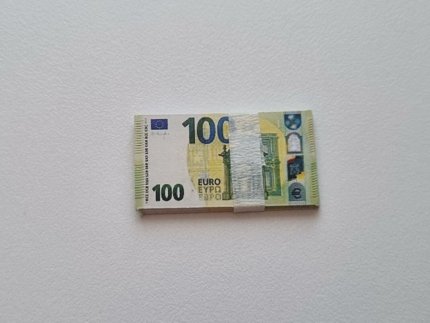 20 st miniatyrer - Sedlar Leksakspengar, Låtsaspengar - 100 euro