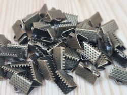 10 st bronsfärgade lås klämmor (10 mm)