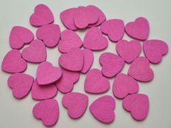 10 st rosa Hjärtan i trä, trähjärtan (18 mm)