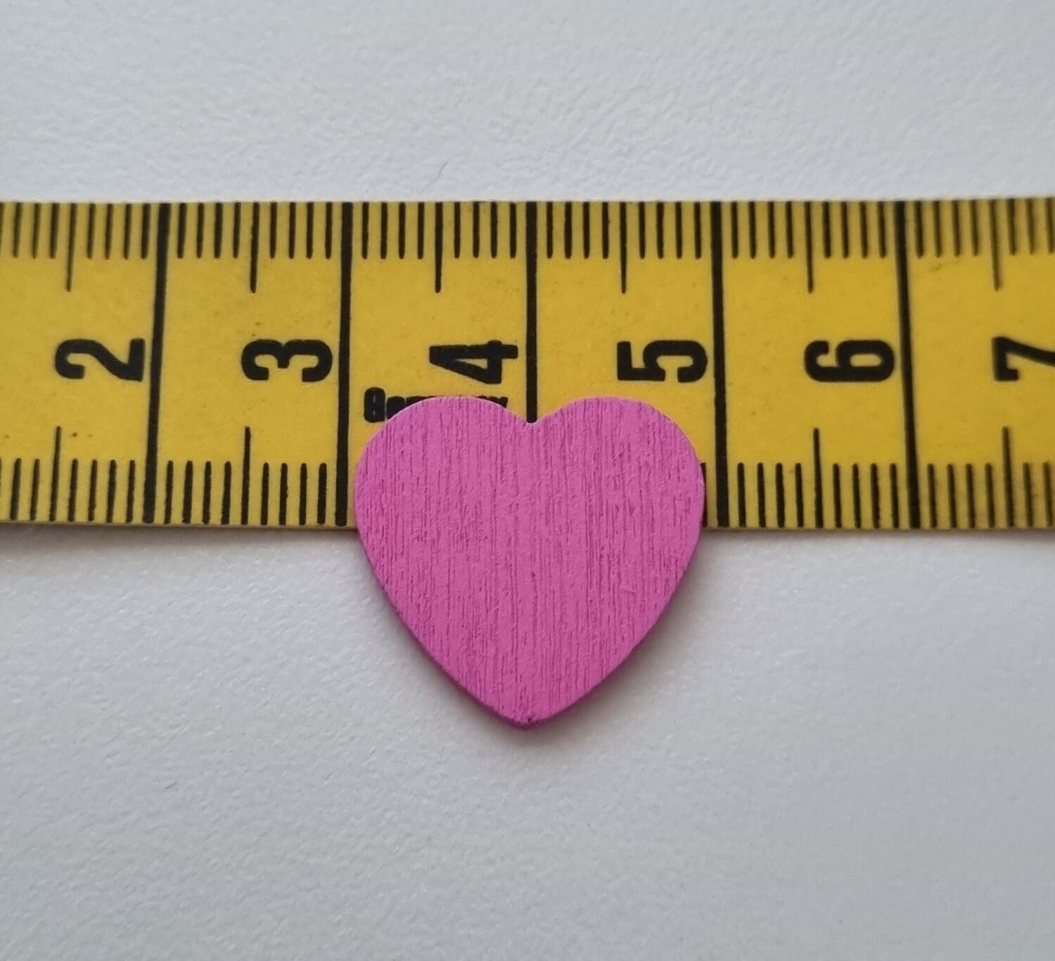 10 st rosa Hjärtan i trä, trähjärtan (18 mm)