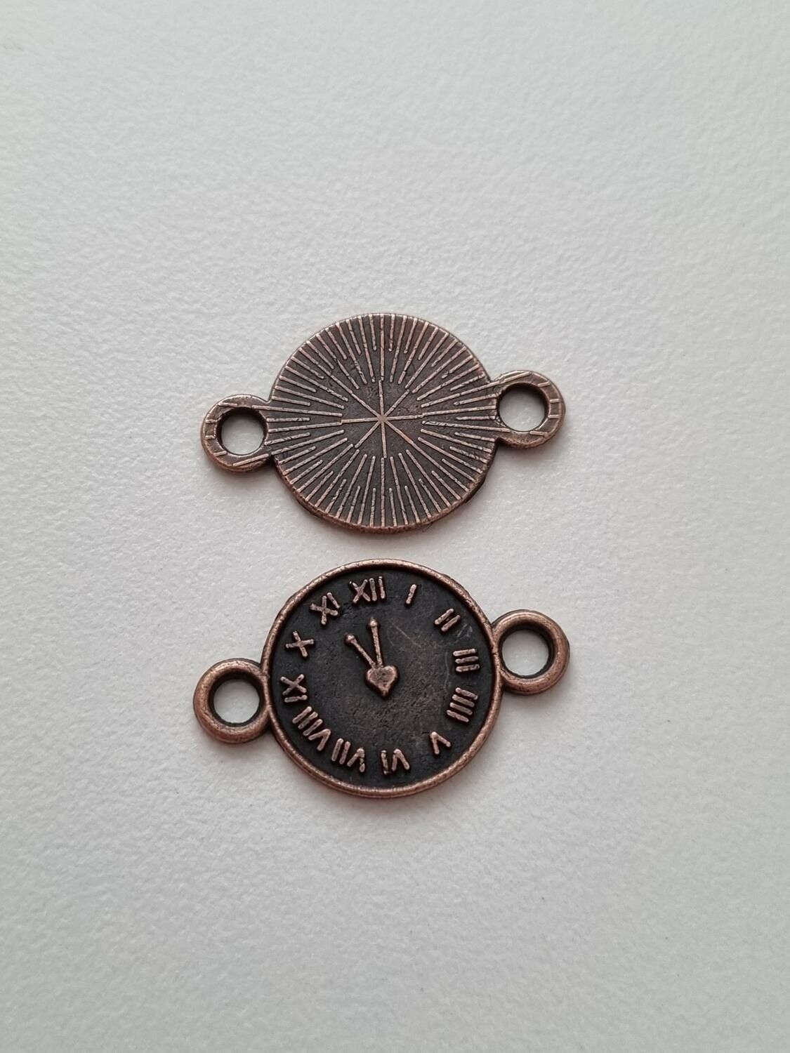 Fina berlocker klockor i steampunk, klockberlocker med dubbla öglor