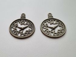 Berlock klockor i steampunk, bronsfärgade klockberlocker