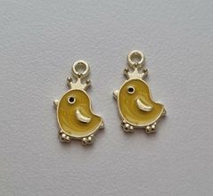 Berlocker Charms - Kycklingar - 2 st i fin emalj