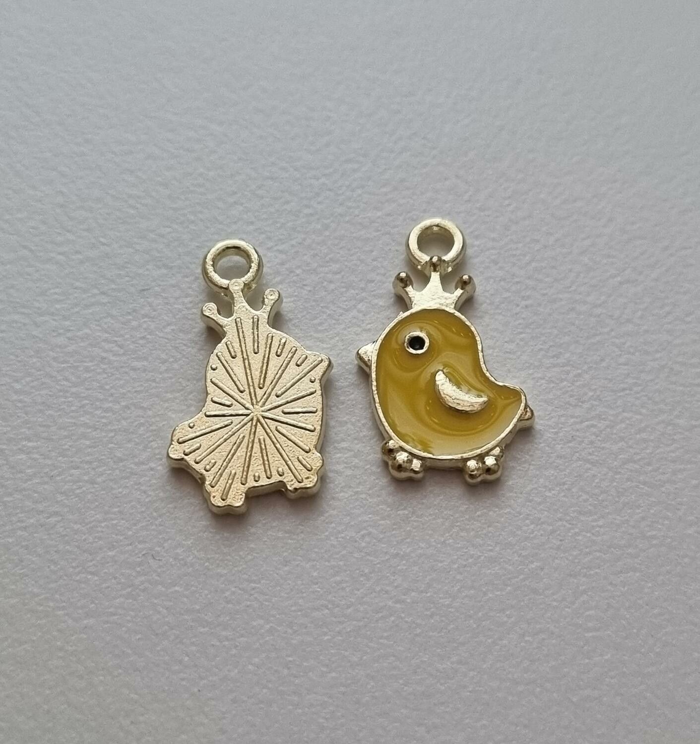Berlocker Charms - Kycklingar - 2 st i fin emalj