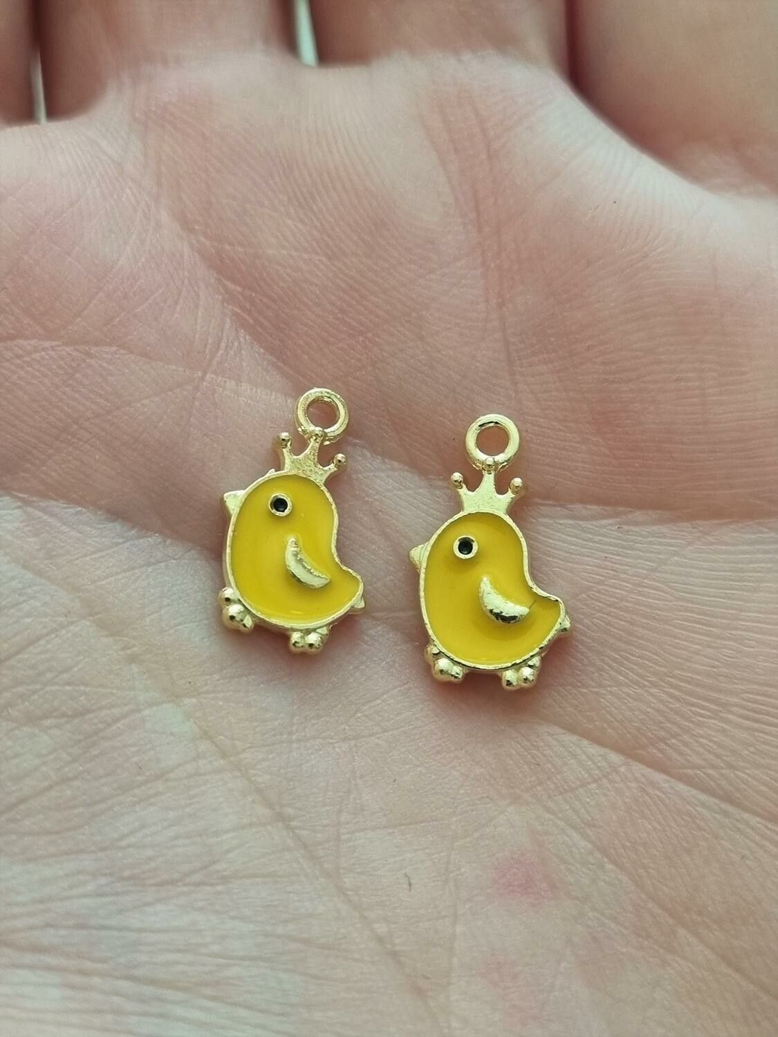 Berlocker Charms - Kycklingar - 2 st i fin emalj