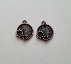 Berlock klockor i steampunk, kopparfärgade klockberlocker