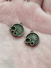 Berlock klockor i steampunk, bronsfärgade klockberlocker