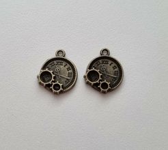 Berlock klockor i steampunk, bronsfärgade klockberlocker