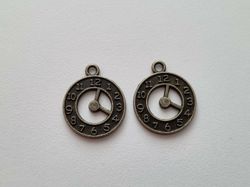 Berlock klockor i steampunk, bronsfärgade klockberlocker
