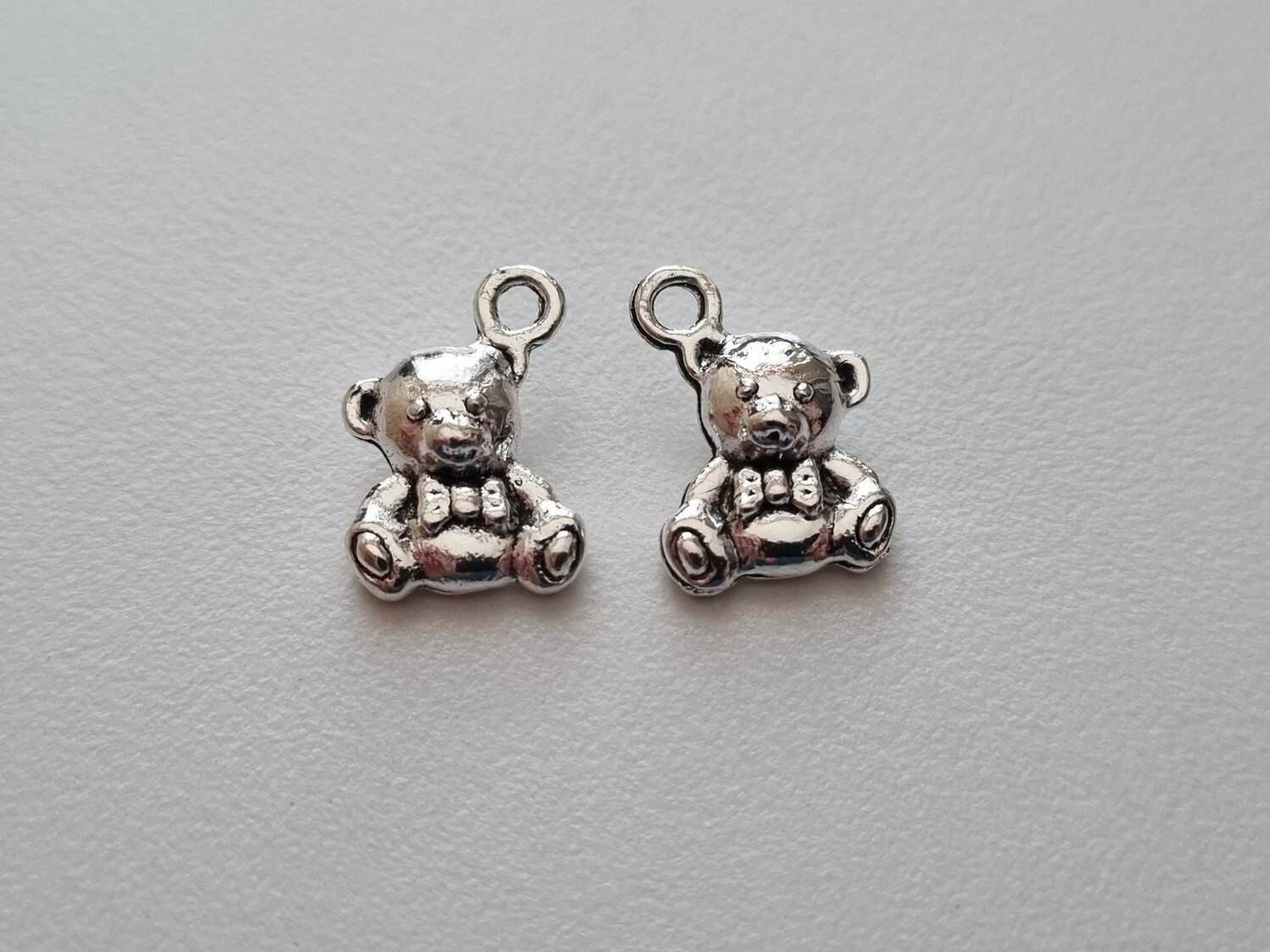 Björn berlock, Nalle berlocker charms (Silverfärgade)