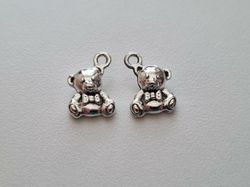 Björn berlock, Nalle berlocker charms (Silverfärgade)