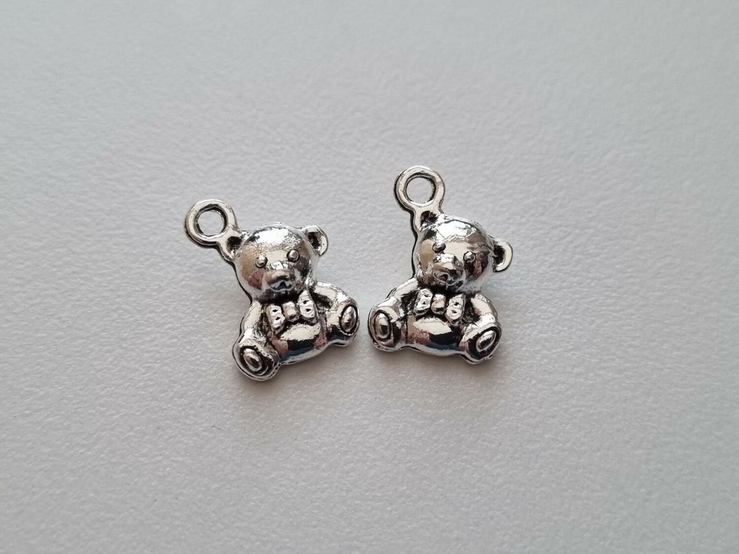 Björn berlock, Nalle berlocker charms (Silverfärgade)