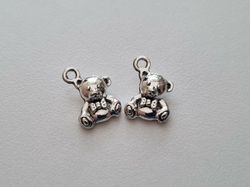 Björn berlock, Nalle berlocker charms (Silverfärgade)