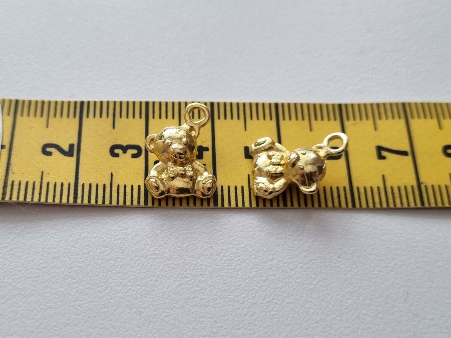 Björn berlock, Nalle berlocker charms (Guldfärgade)