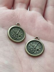 Klockberlock Klocka berlock i steampunk, bronsfärgad
