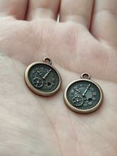 Klockberlock Klocka berlock i steampunk, kopparfärgad