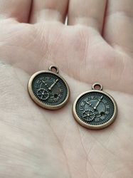 Klockberlock Klocka berlock i steampunk, kopparfärgad