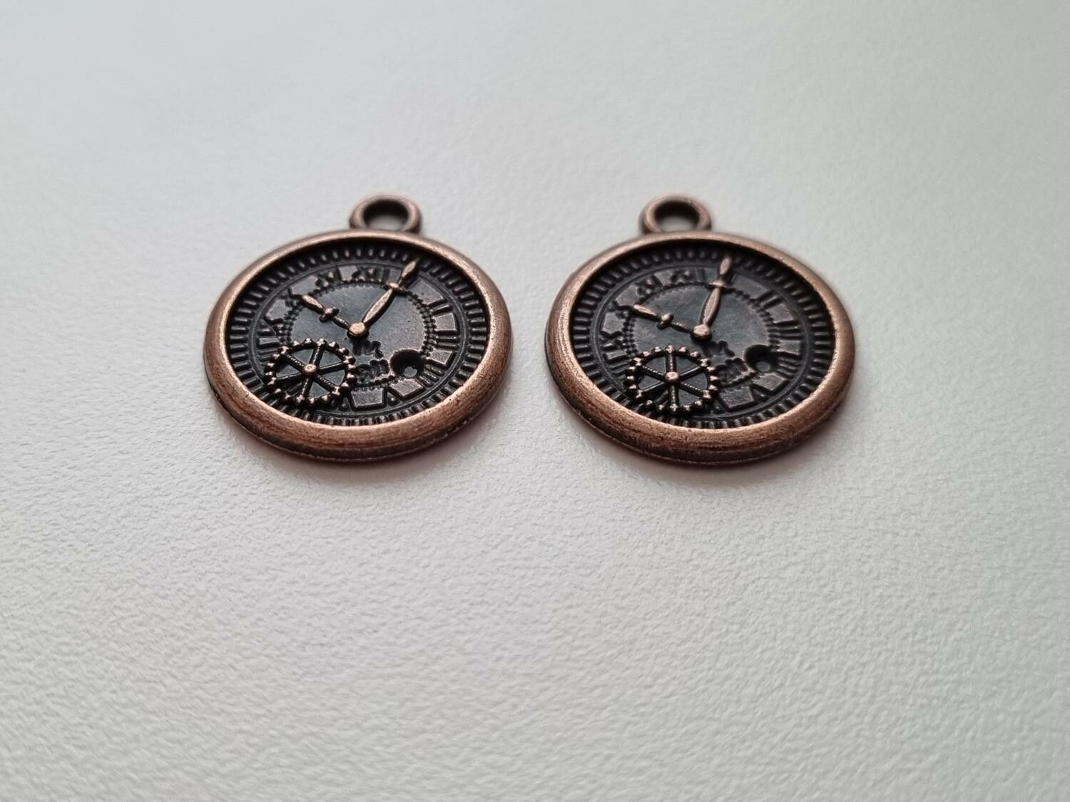Klockberlock Klocka berlock i steampunk, kopparfärgad