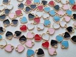 Berlocker Charms Hjärtan 10 st
