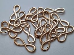2 st Berlocker Charms Oändlighet / Infinity (Guldfärgade)