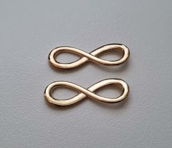 2 st Berlocker Charms Oändlighet / Infinity (Guldfärgade)