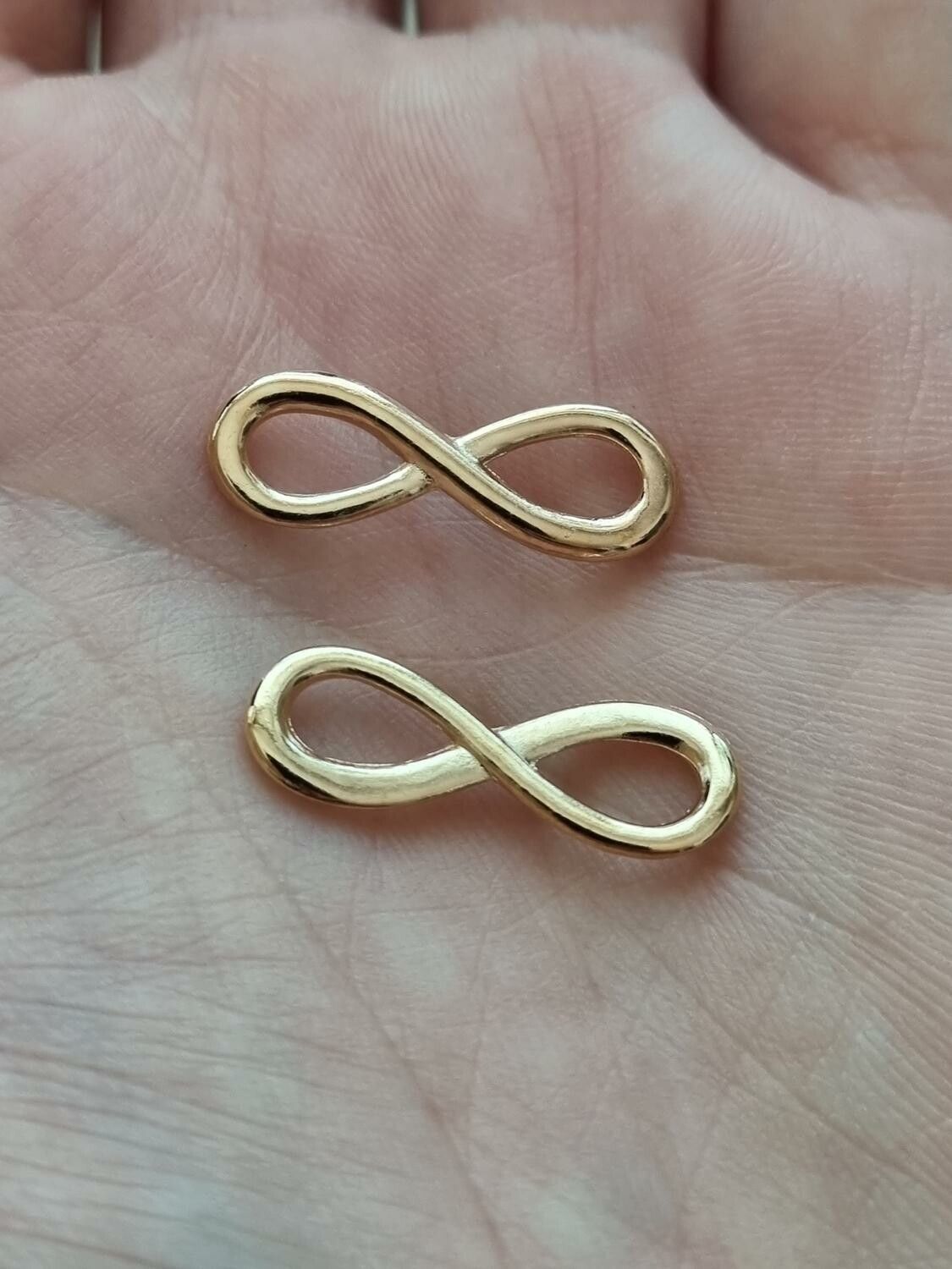 2 st Berlocker Charms Oändlighet / Infinity (Guldfärgade)
