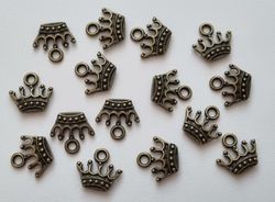2 st Kungakronor berlocker charms (bronsfärgade)