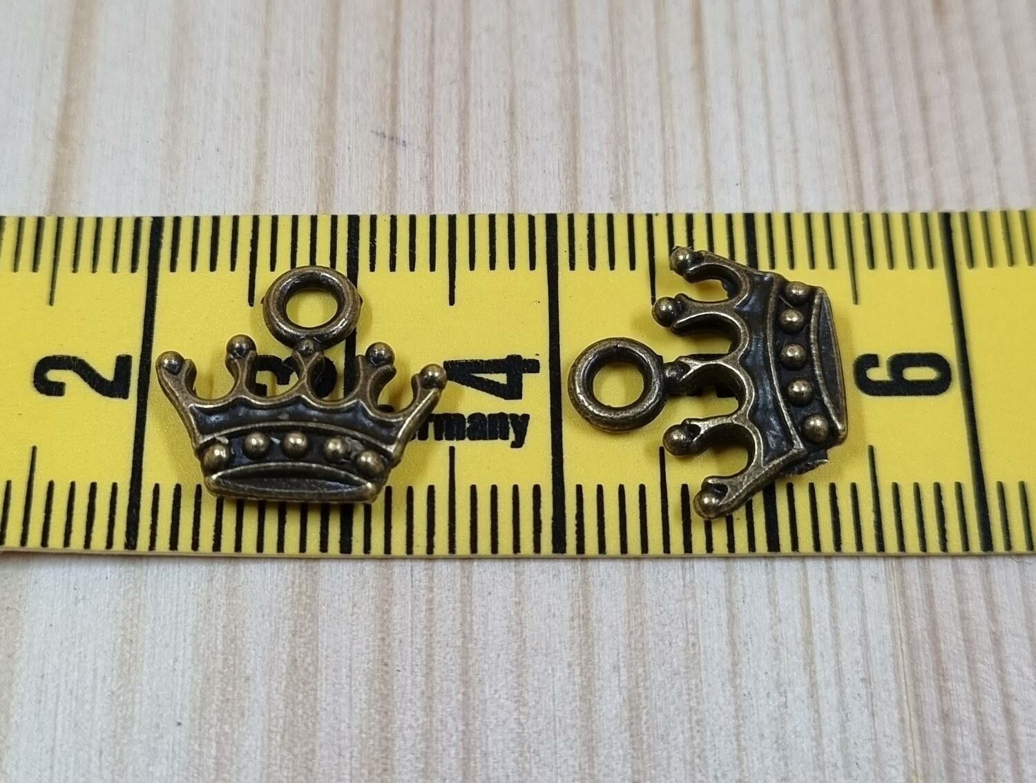 2 st Kungakronor berlocker charms (bronsfärgade)