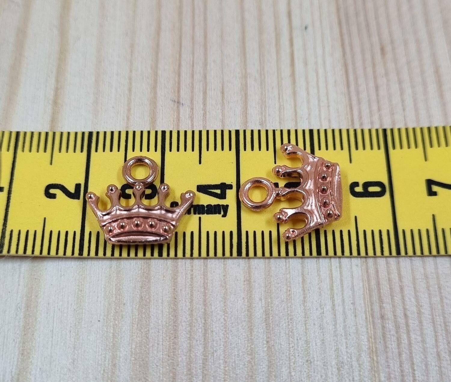 2 st Kungakronor berlocker charms (roseguld)