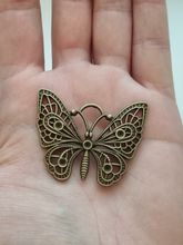 1 st bronsfärgad Fjäril miniatyr charm hänge