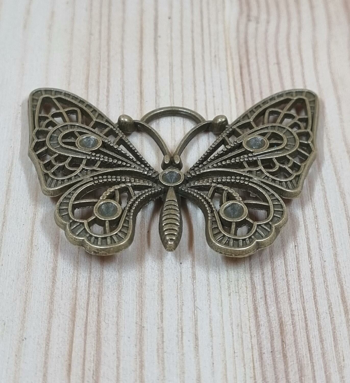 1 st bronsfärgad Fjäril miniatyr charm hänge