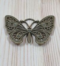 1 st bronsfärgad Fjäril miniatyr charm hänge