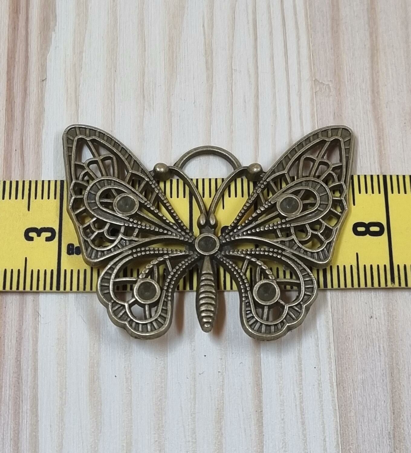 1 st bronsfärgad Fjäril miniatyr charm hänge