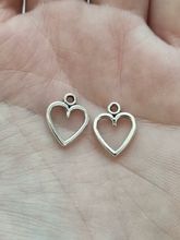2 st berlocker charms Hjärtan