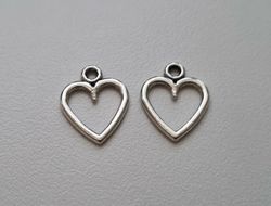 2 st berlocker charms Hjärtan