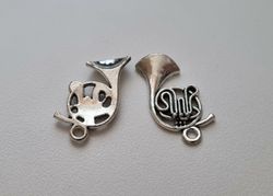 Miniatyr Charms Berlocker Trumpet, 2 st