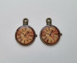 Berlocker miniatyr charms Klockor, 2 st