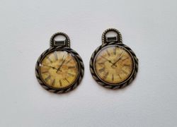 Berlocker miniatyr charms Klockor, 2 st